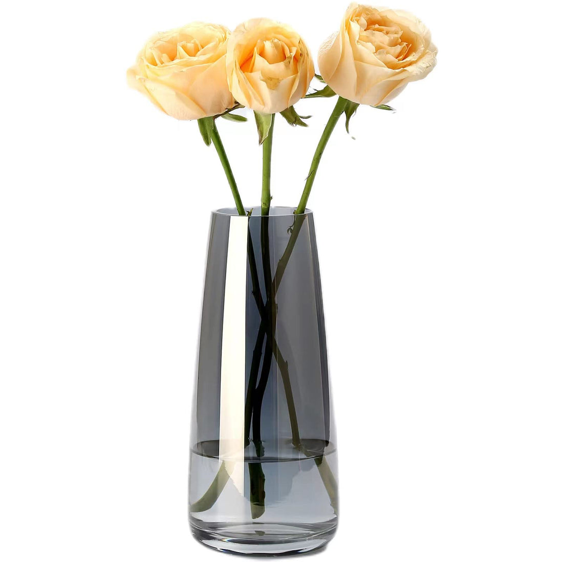 Large Smoke Grey Glass Vase – image 1
