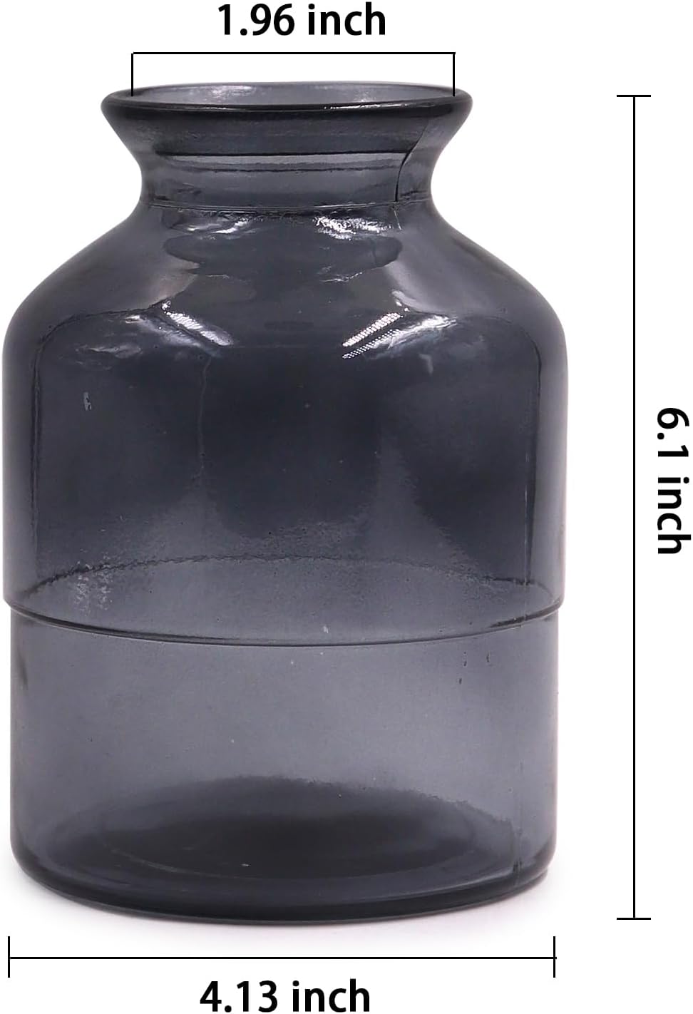 Faceted Gradient Glass Vase – image 3
