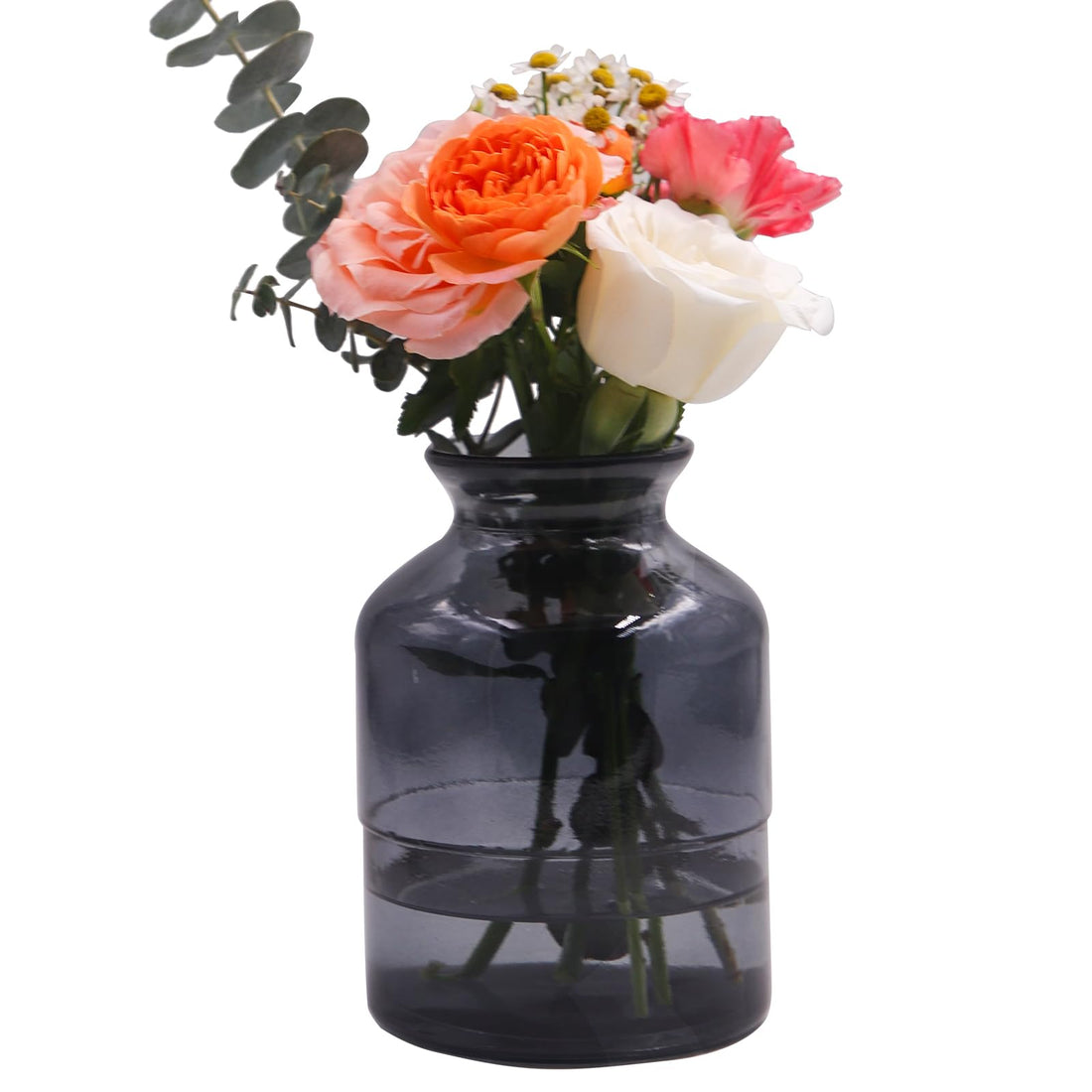 Faceted Gradient Glass Vase – image 1