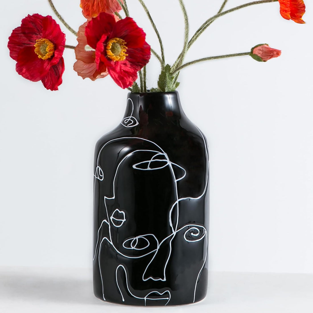 Abstract Face Ceramic Vase – image 1
