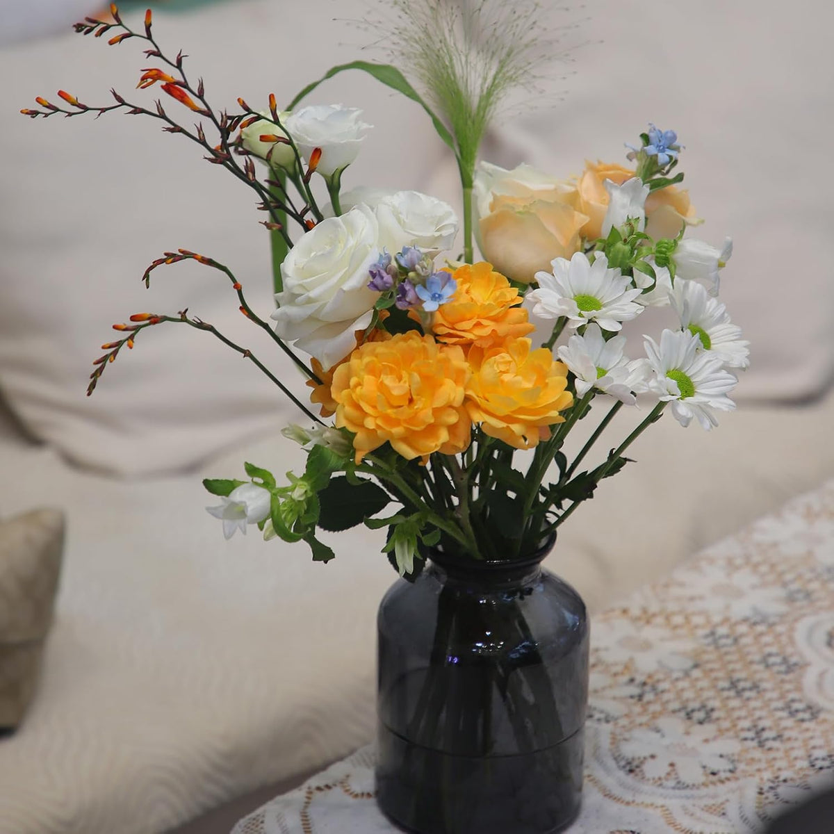 Faceted Gradient Glass Vase – image 8