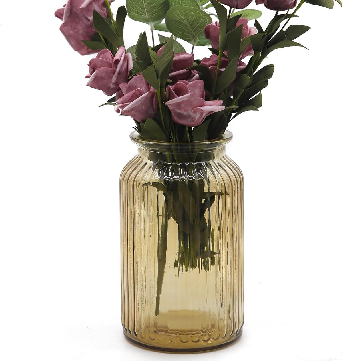 Faceted Gradient Glass Vase in Yellow – image 11