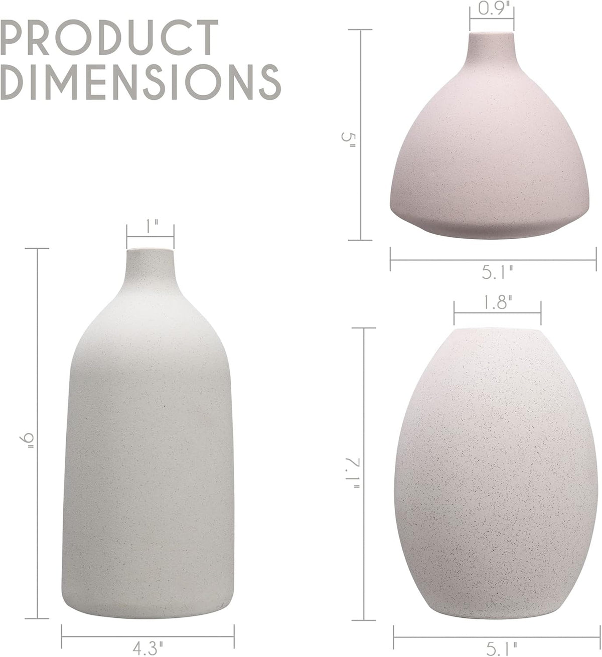 Set of 3 Large Ceramic Vases – image 5
