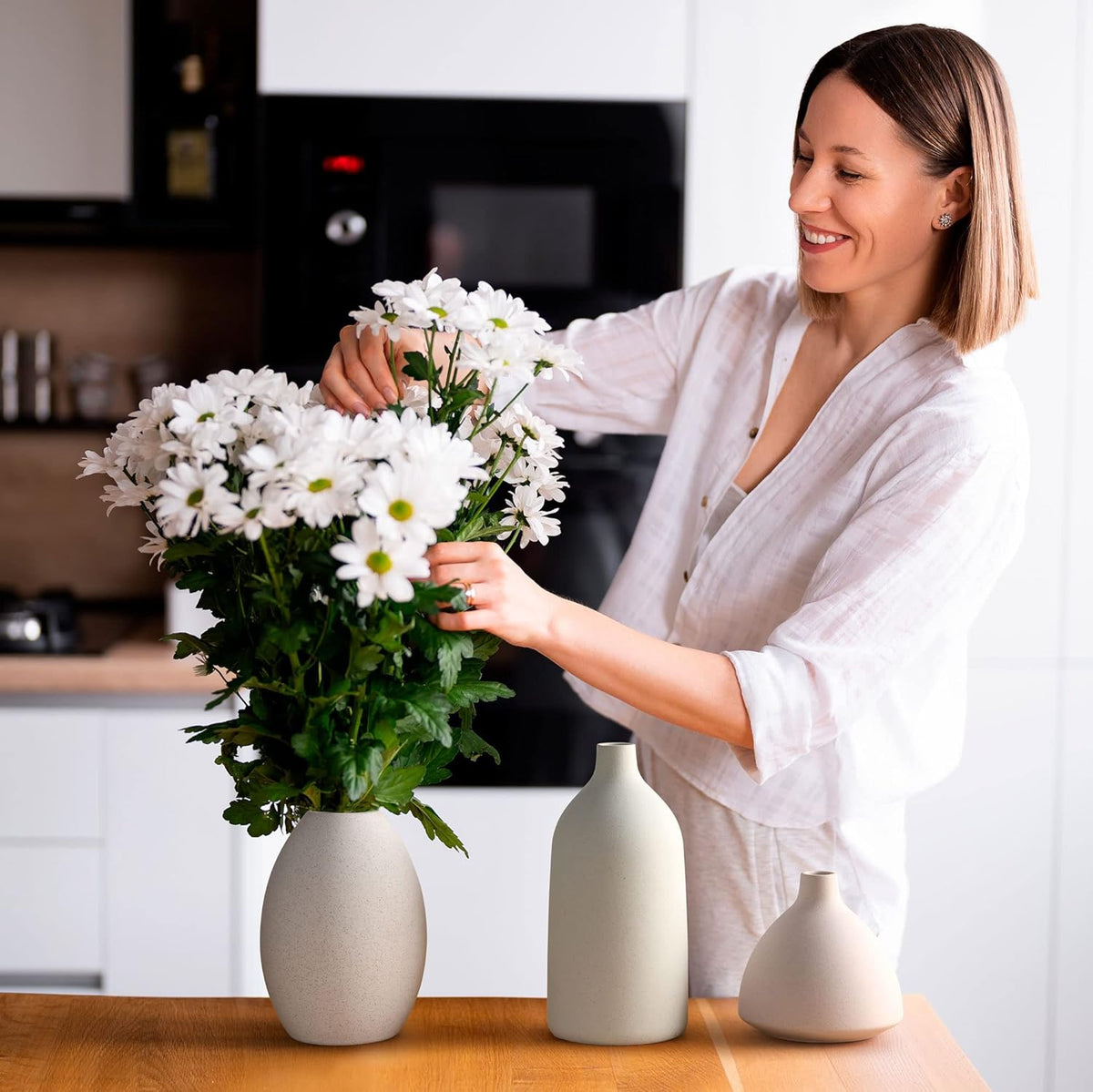 Set of 3 Large Ceramic Vases – image 3