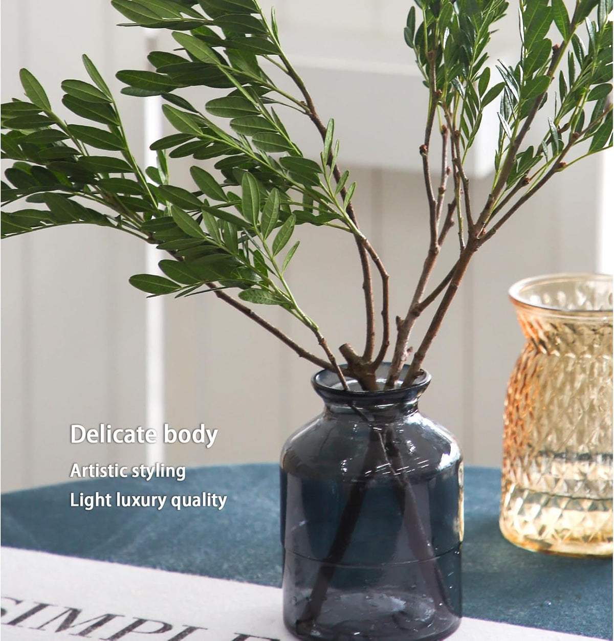 Faceted Gradient Glass Vase – image 5